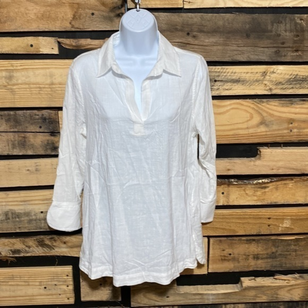 Vineyard Vines Lucaya Tunic Top In White Size Small